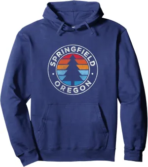 Springfield Oregon OR Vintage Graphic Retro 70s Pullover Hoodie