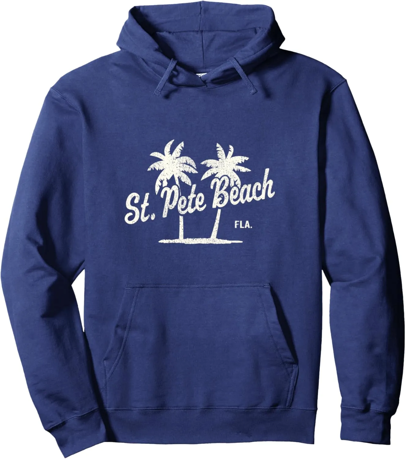 St. Pete Beach Florida Vintage 70s Palm Trees Graphic Pullover Hoodie