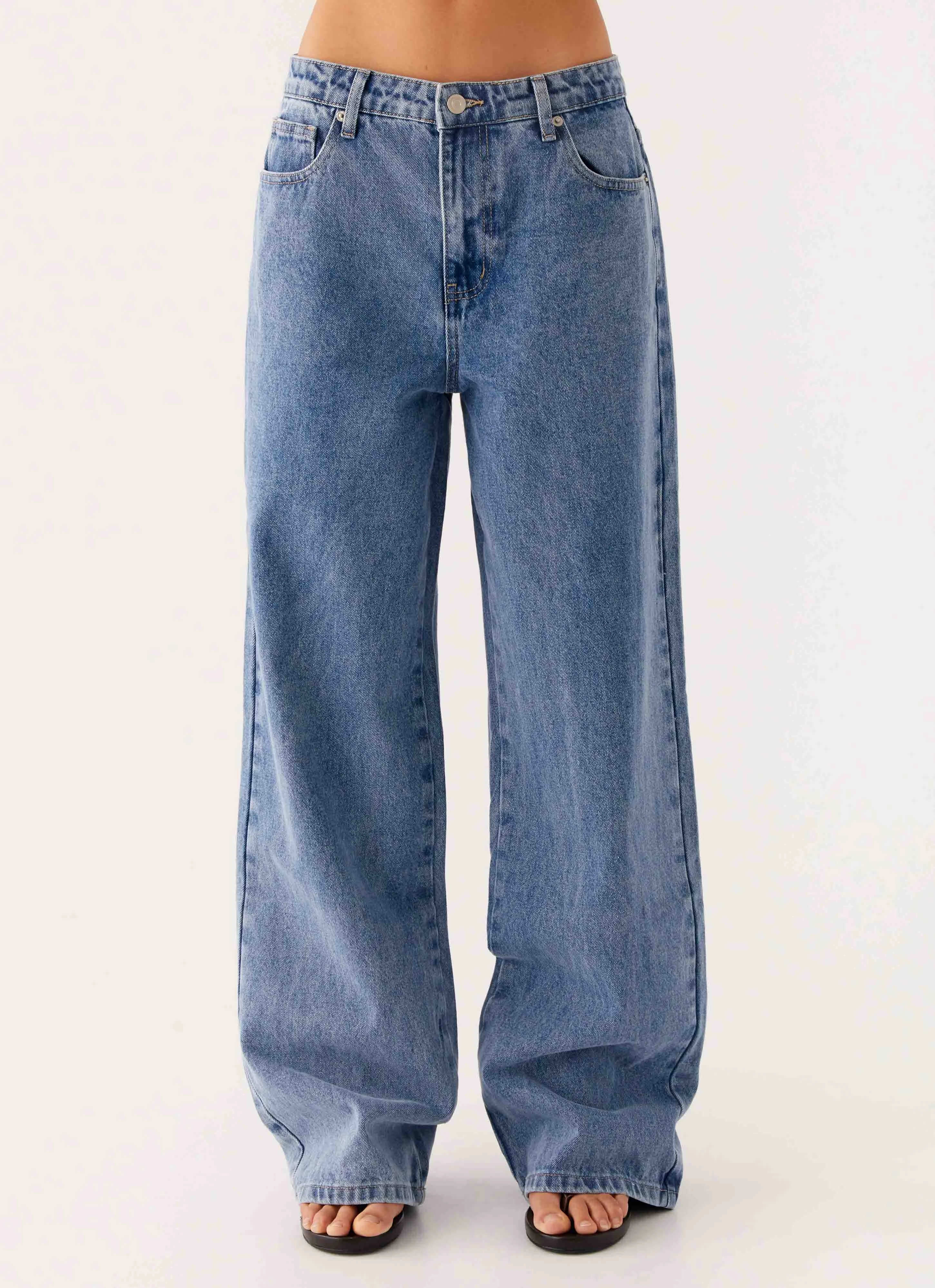 Essential Wear Street Ready Keanna Low Rise Denim Jeans - Blue Denim