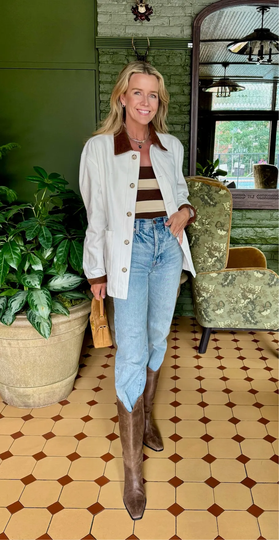 Smart Stretch Flexible Leg MASON'S DAUGHTER | the Barn Jacket, White