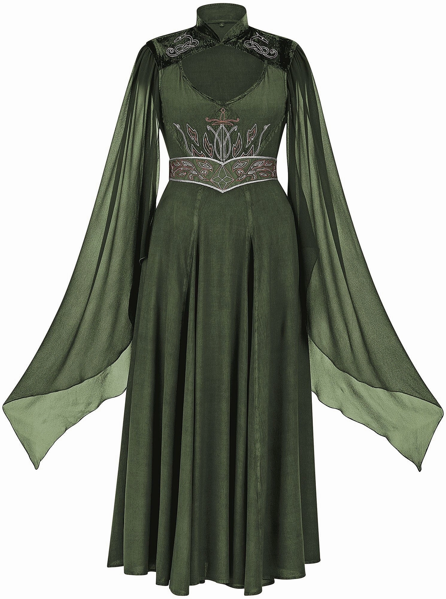 Edgy Look Elegant Touch Valkayrie Maxi Limited Edition Moss Green