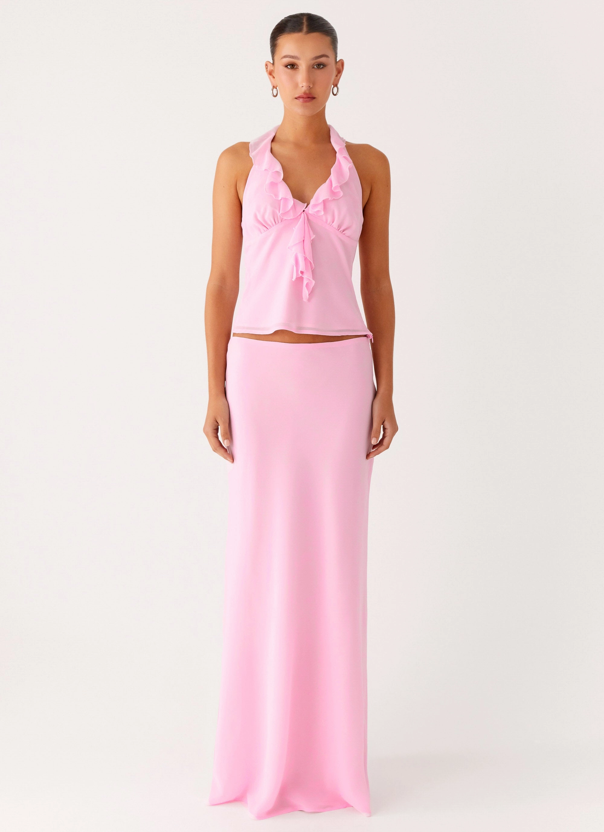 Star Girl Maxi Skirt - Baby Pink Move Easy