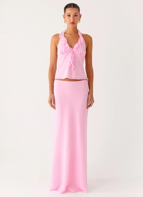 Star Girl Maxi Skirt - Baby Pink Move Easy
