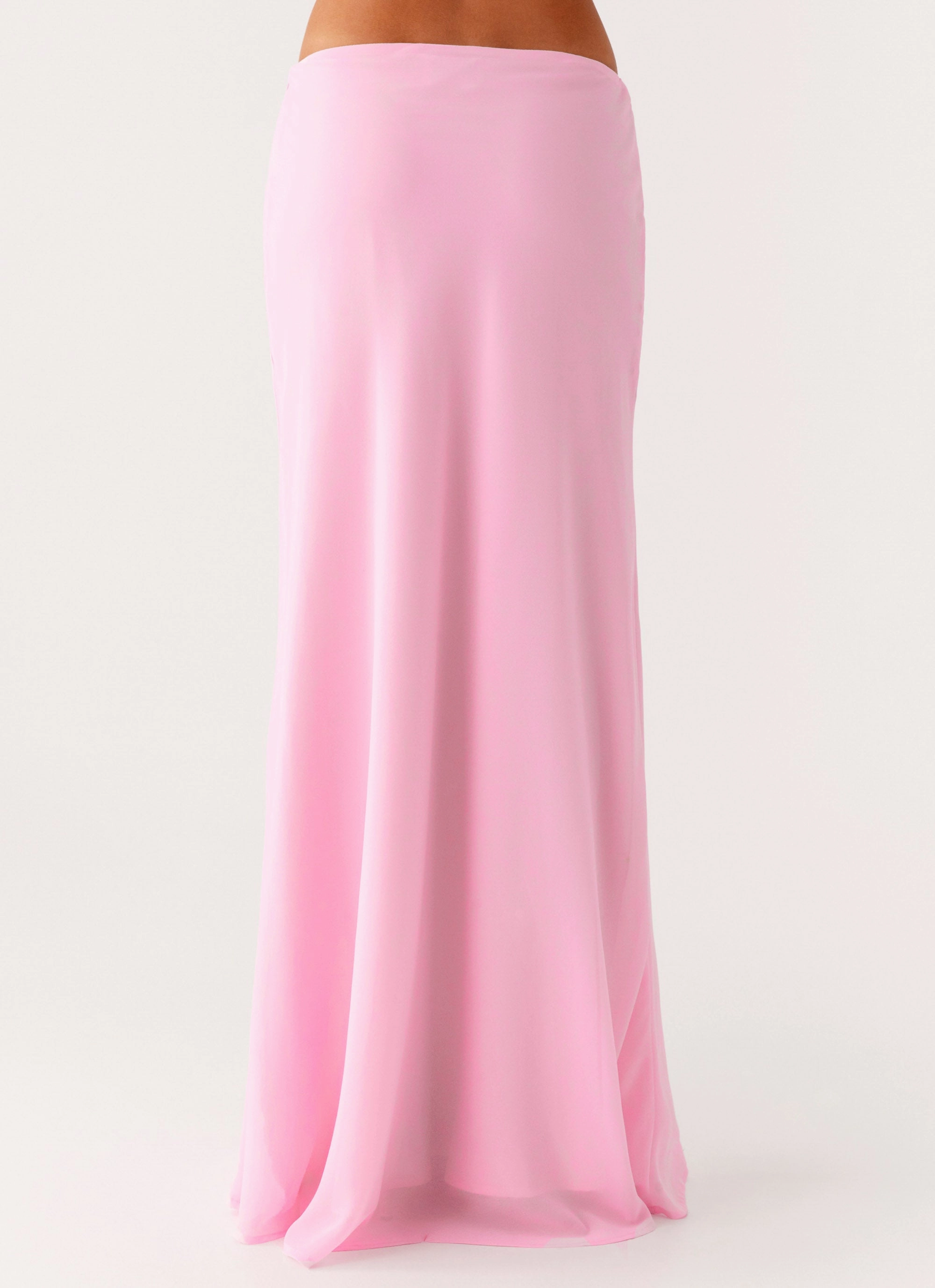 Barrel Waist Star Girl Maxi Skirt - Baby Pink