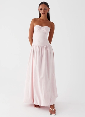 Chic Waistband Design Adjustable Straps Starla Maxi Dress - Pink