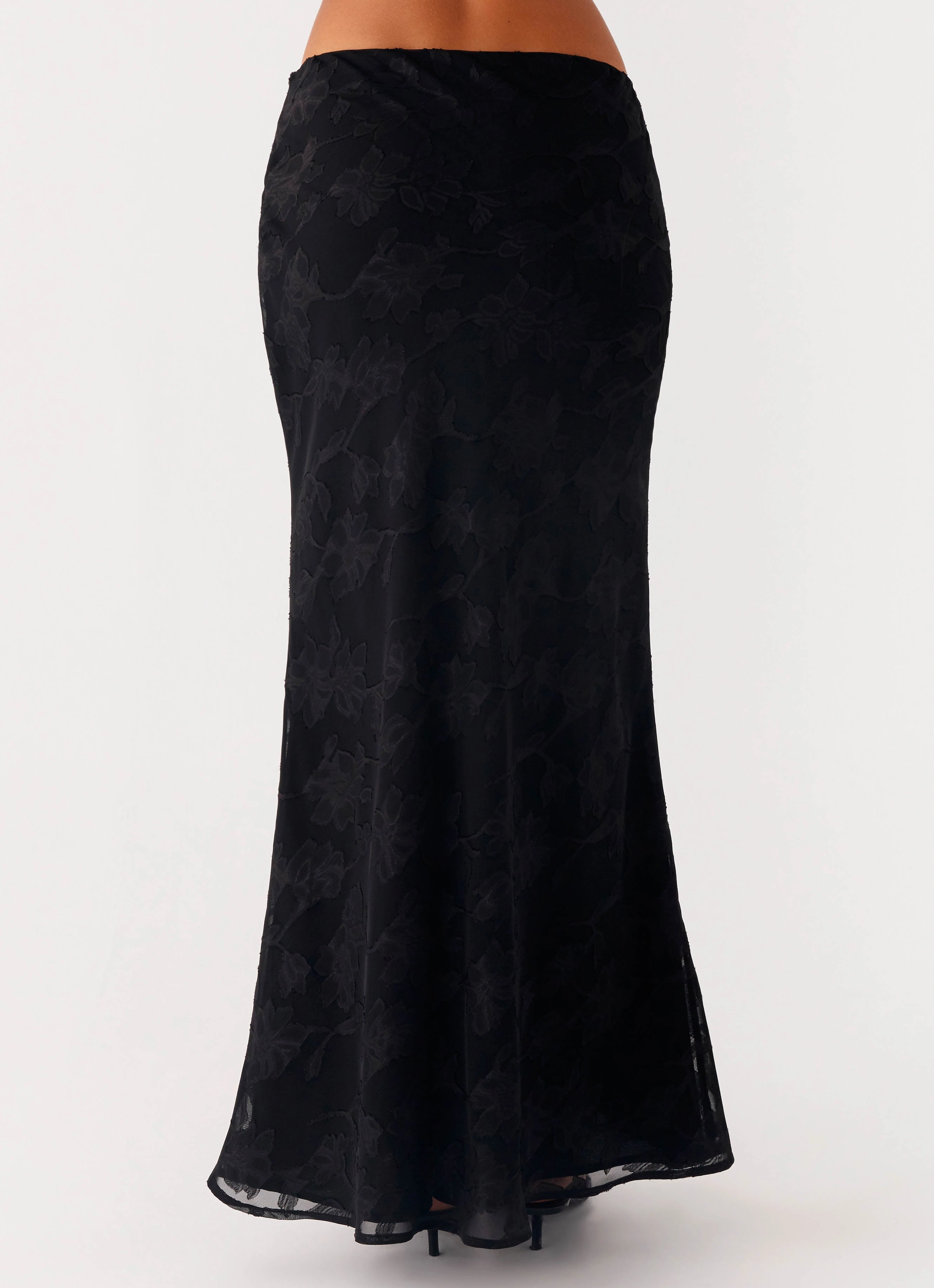 Starlit Maxi Skirt - Black WrinkleFreeFinish