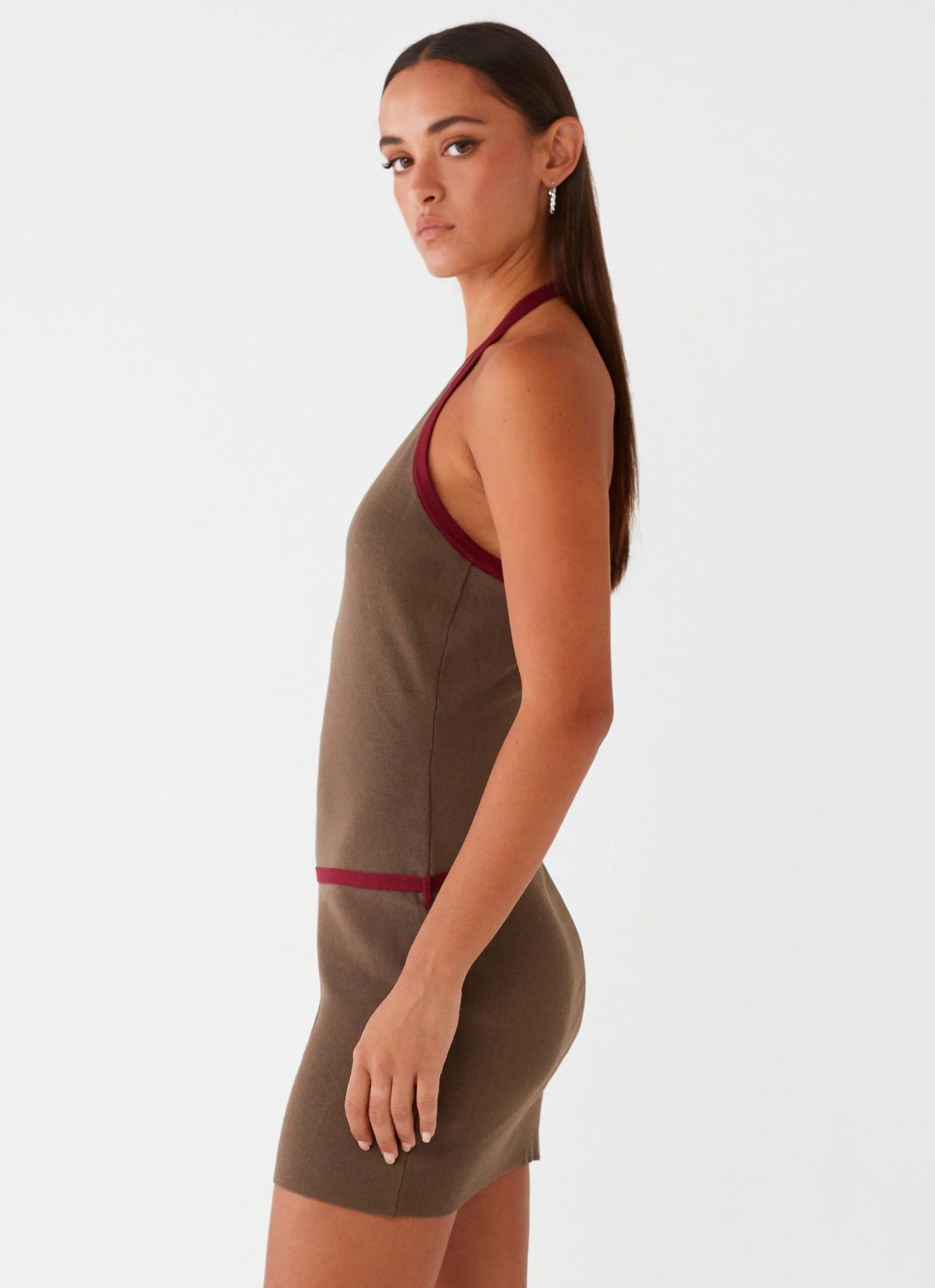 Ferne Mini Dress - Iron Grey Evening Event Layered Fabric