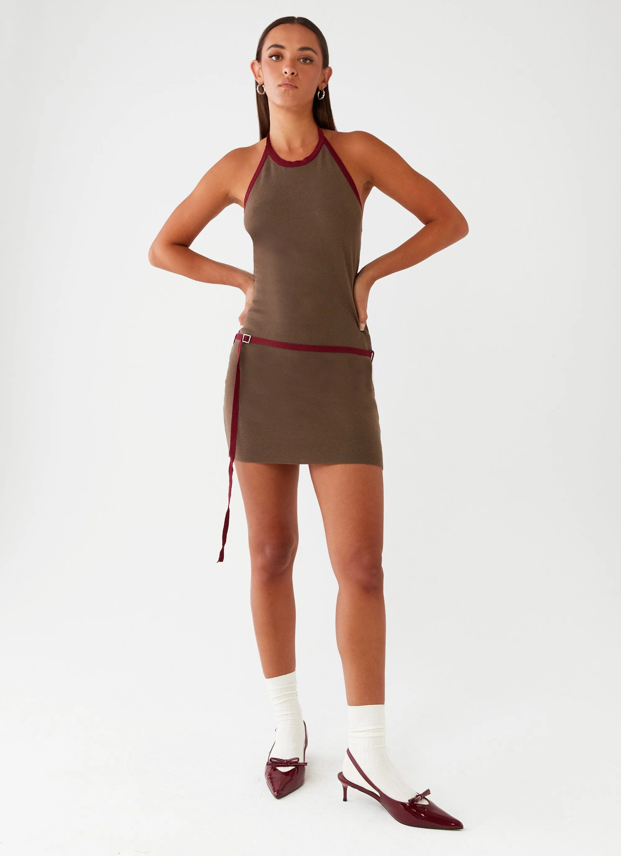 Fall Inspired Ferne Mini Dress - Iron Grey