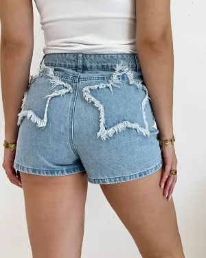 Stars Denim Shorts
