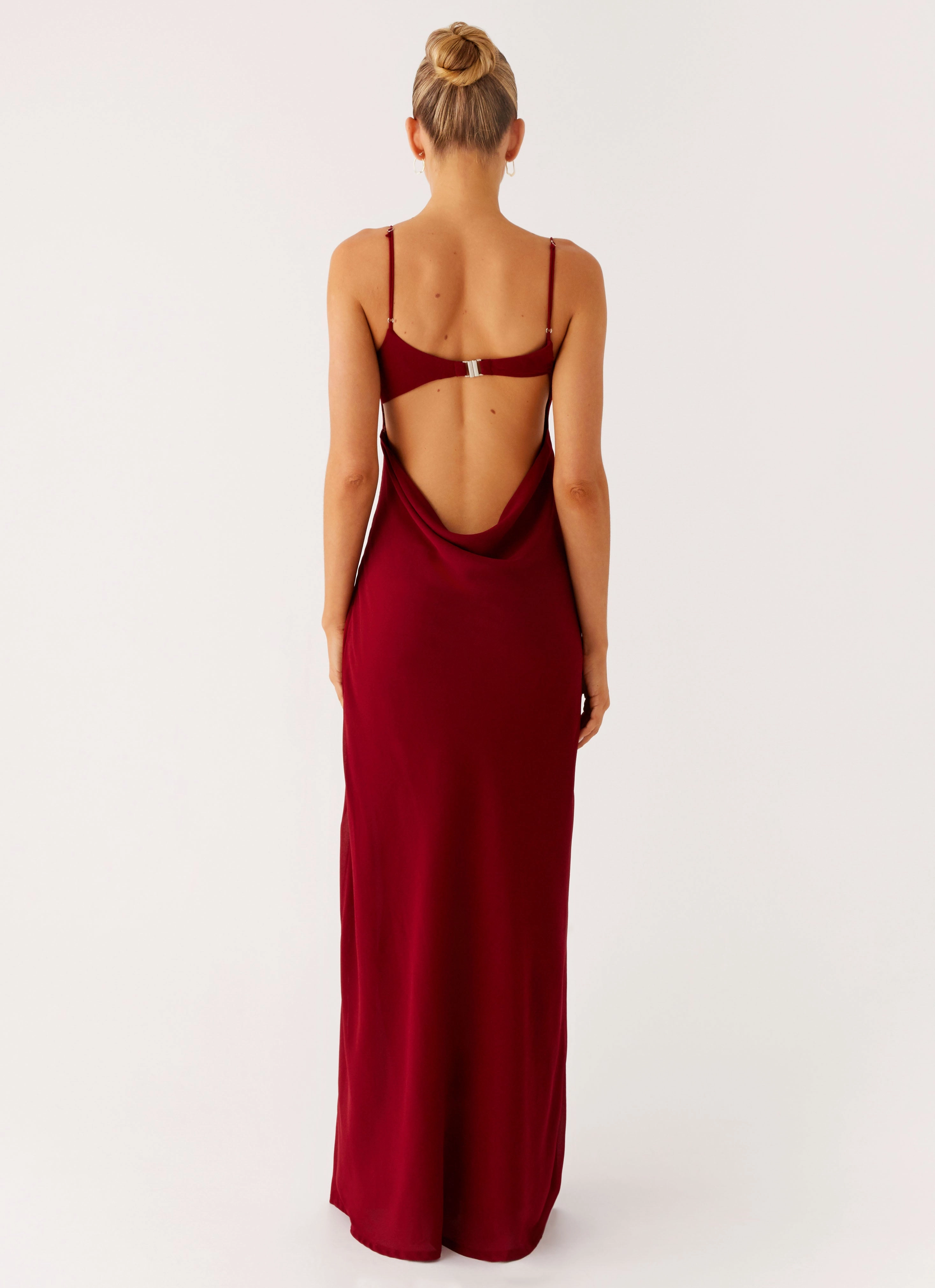 Alouette Maxi Dress - Burgundy Effortless Fit Design Tailored Comfort