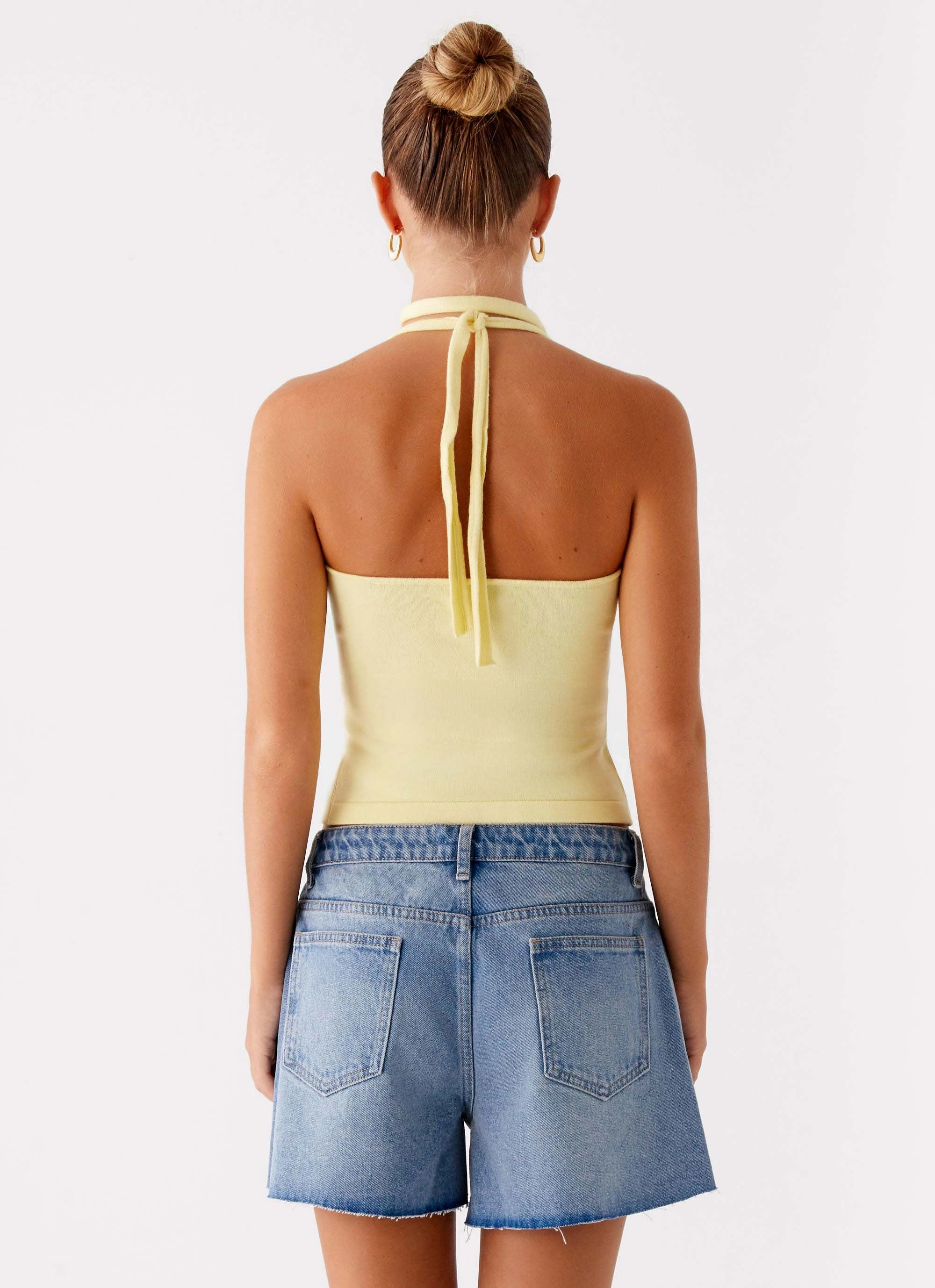 Madden Knit Scarf Top - Yellow AllPurpose Design