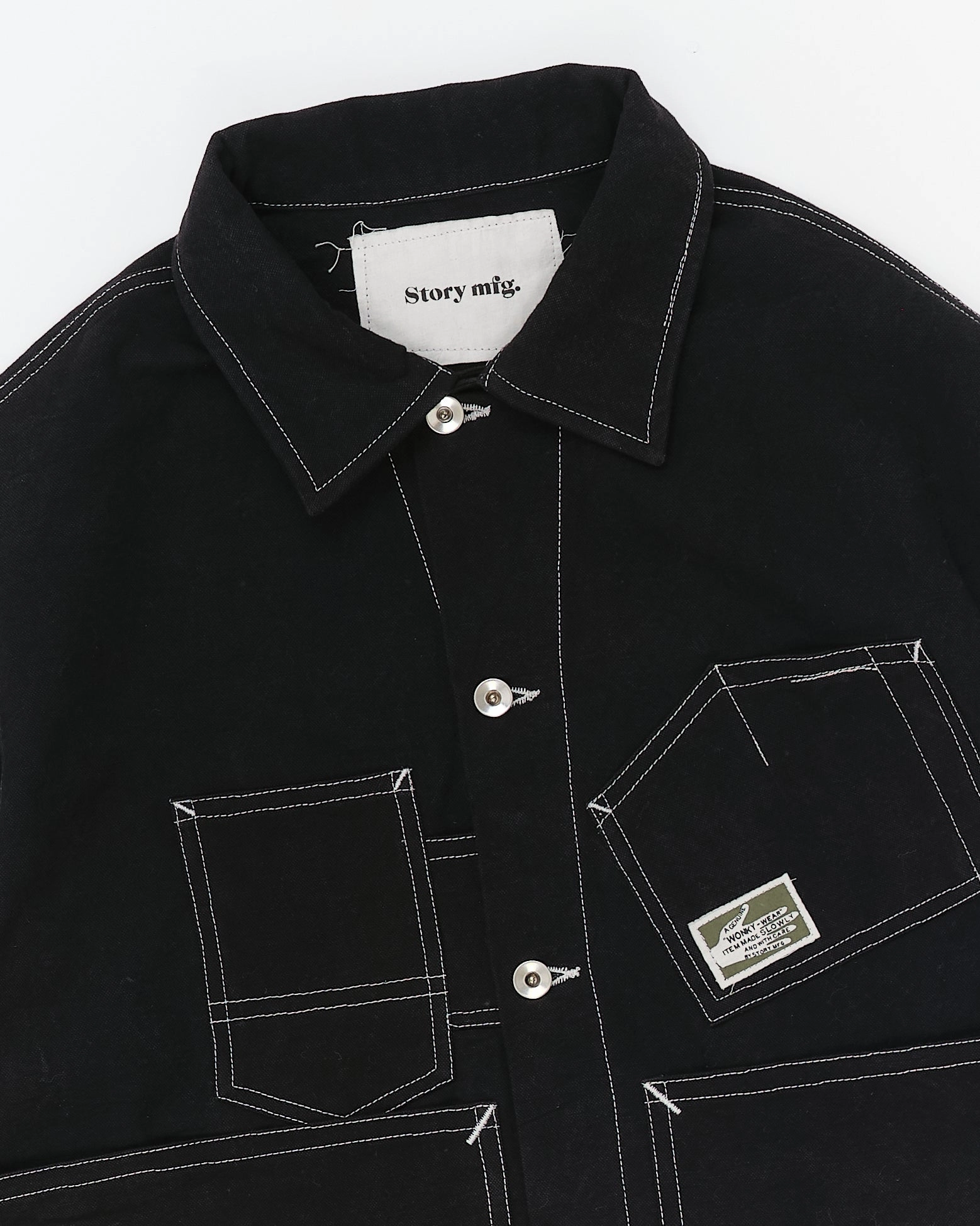 Station Jacket - Black Wonky-Wear Light Fabrication
