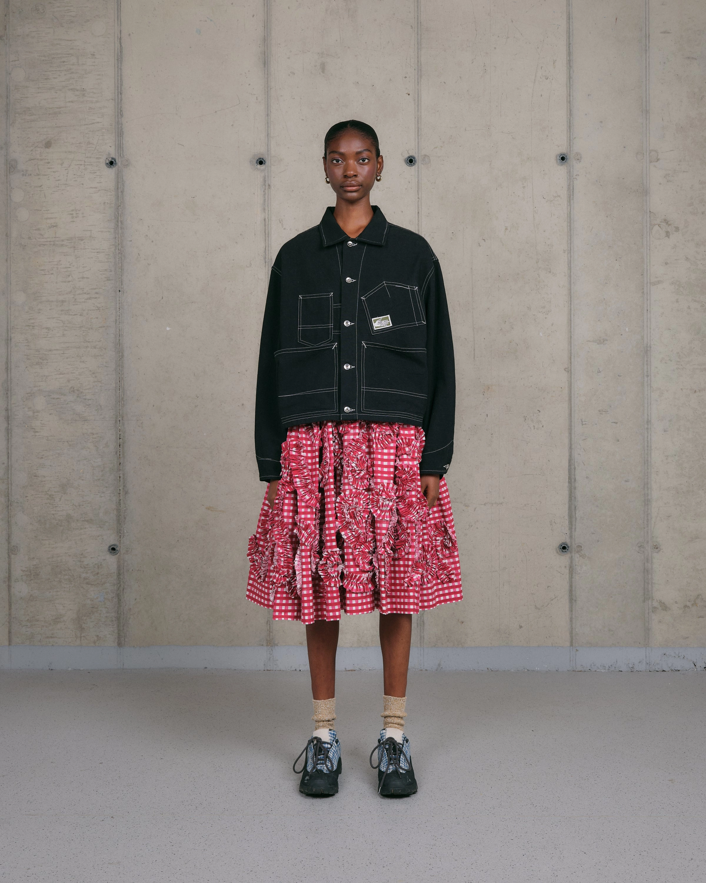 Station Jacket - Black Wonky-Wear Comfy and Relaxed Simple yet chic gown