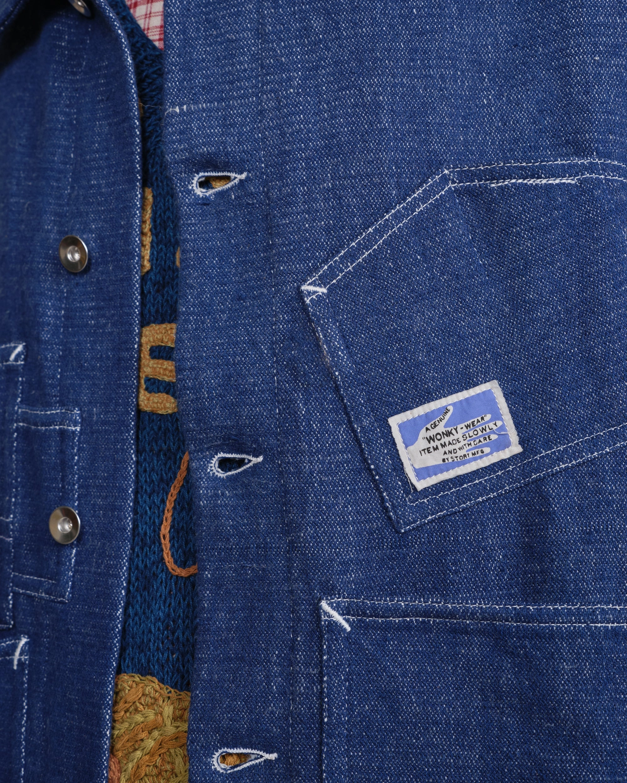 Brunch Outfit Smooth Drape Station Jacket - Handloom Selvedge Denim