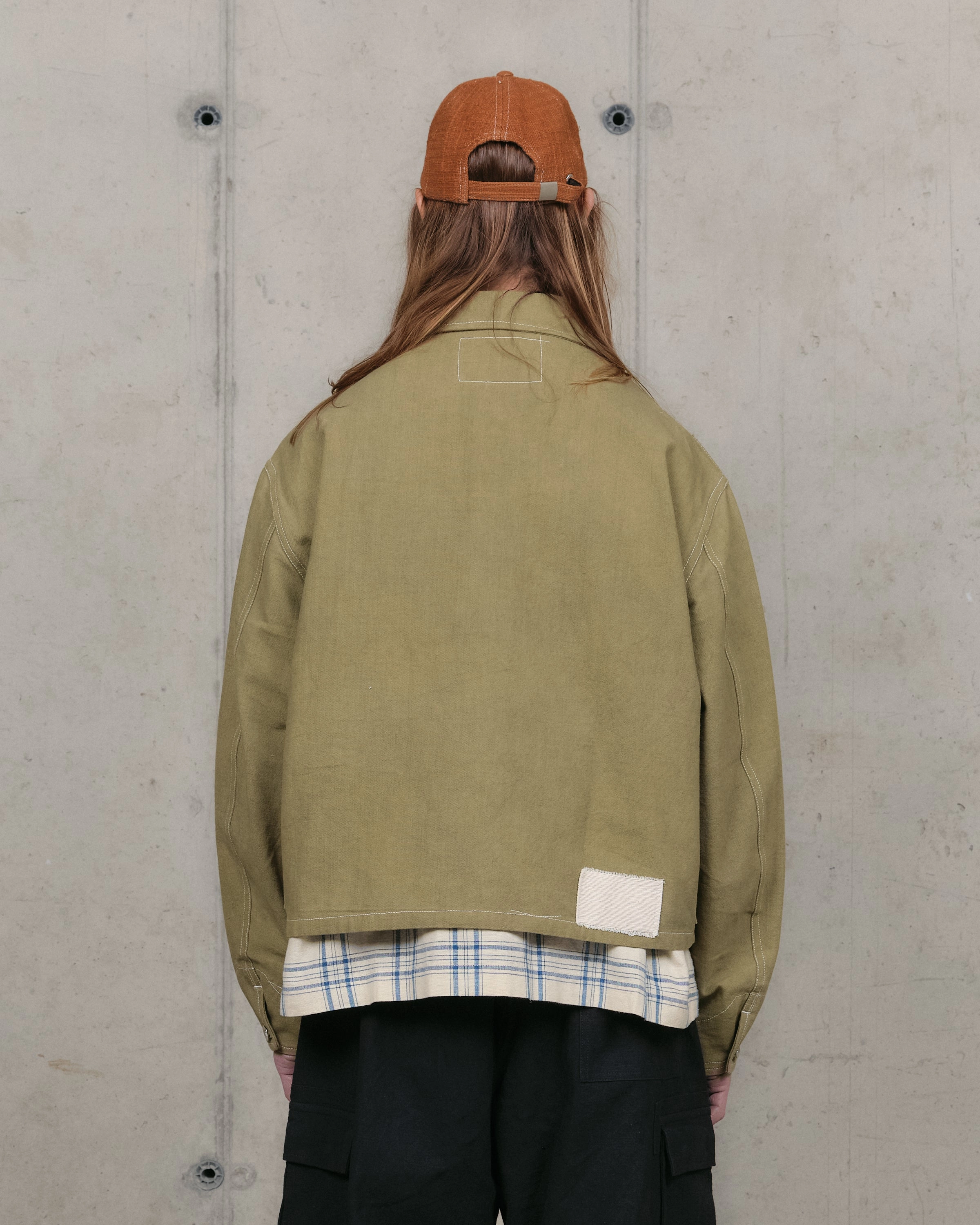 Station Jacket - Olive Wonky-Wear Soft Material Layering Piece