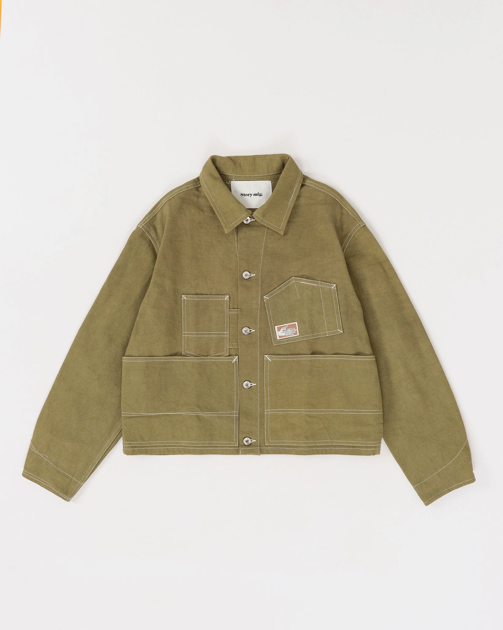 Station Jacket - Olive Wonky-Wear Off-Shoulder Feminine Details