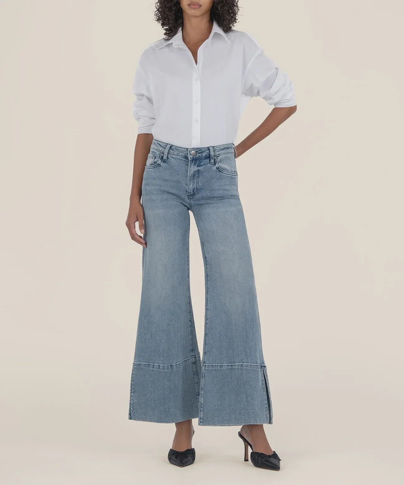Goldie Mid Rise Flare- Famous -FINAL SALE Comfort Stretch