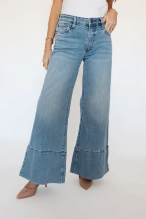 Goldie Mid Rise Flare- Famous -FINAL SALE BreathableLining Sporty Vibe