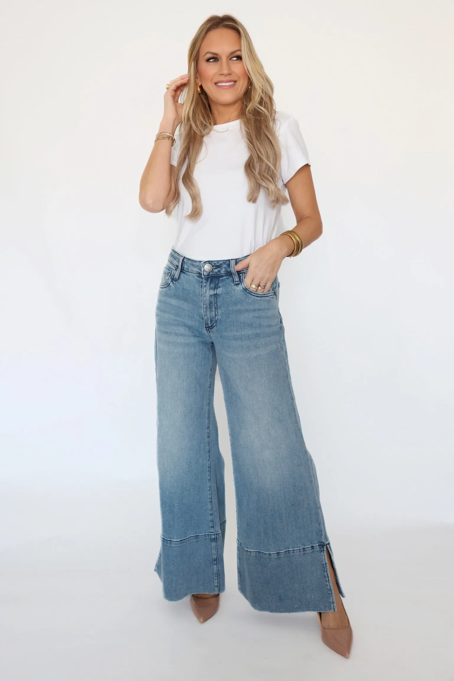 Goldie Mid Rise Flare- Famous -FINAL SALE Everyday Flex