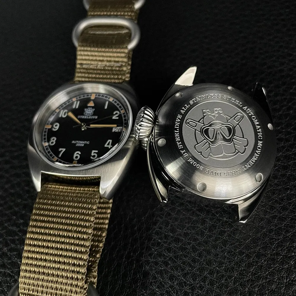 Steeldive SD1907 Automtic British Military W10 Field Watch