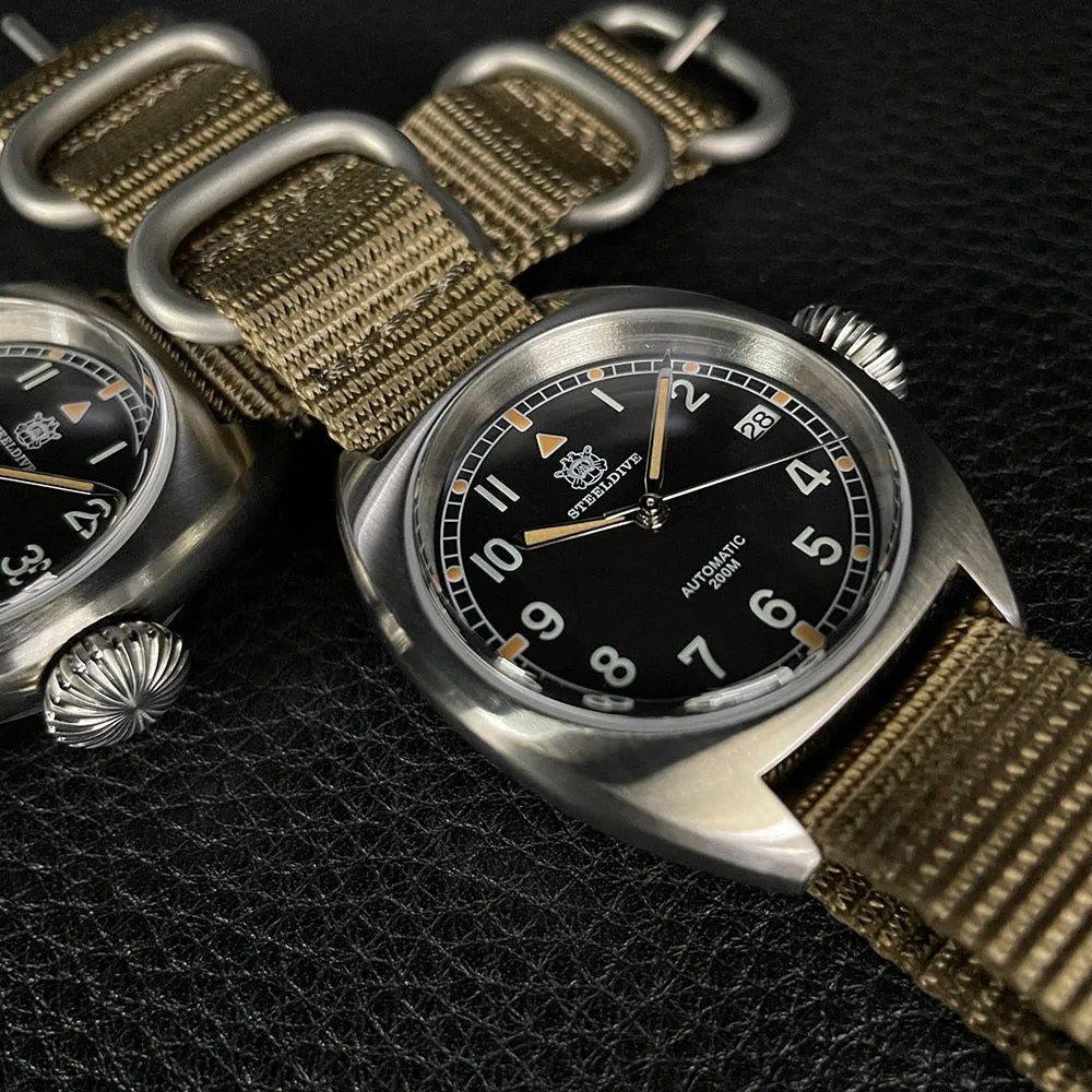 Steeldive SD1907 Automtic British Military W10 Field Watch