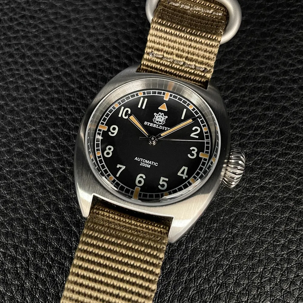 Steeldive SD1907 Automtic British Military W10 Field Watch