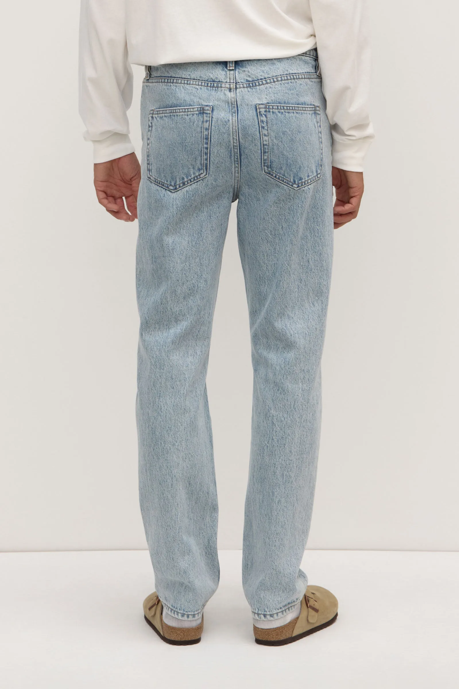 Straight Jean Breathable Knit Fabric Casual Style