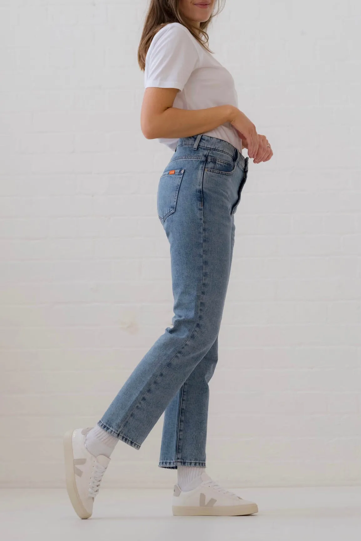Straight Mid Wash Organic Jeans