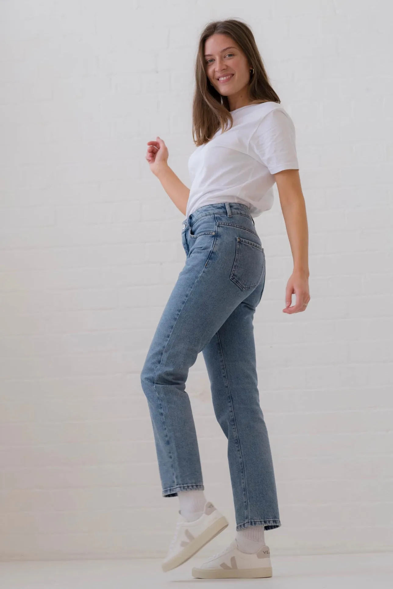 Straight Mid Wash Organic Jeans