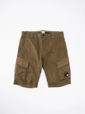 Stretch Sateen Cargo Shorts / Ivy Green