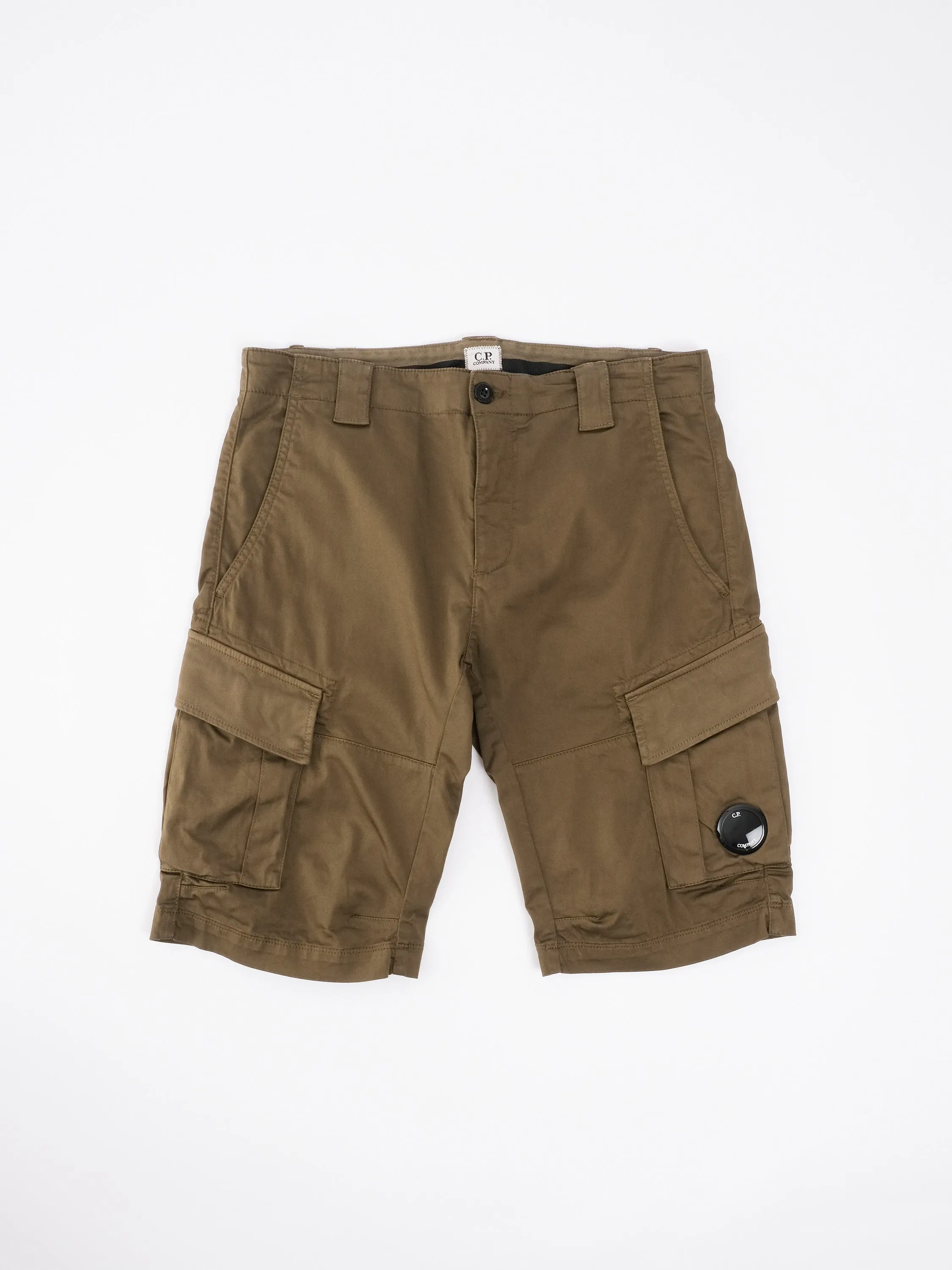 Stretch Sateen Cargo Shorts / Ivy Green