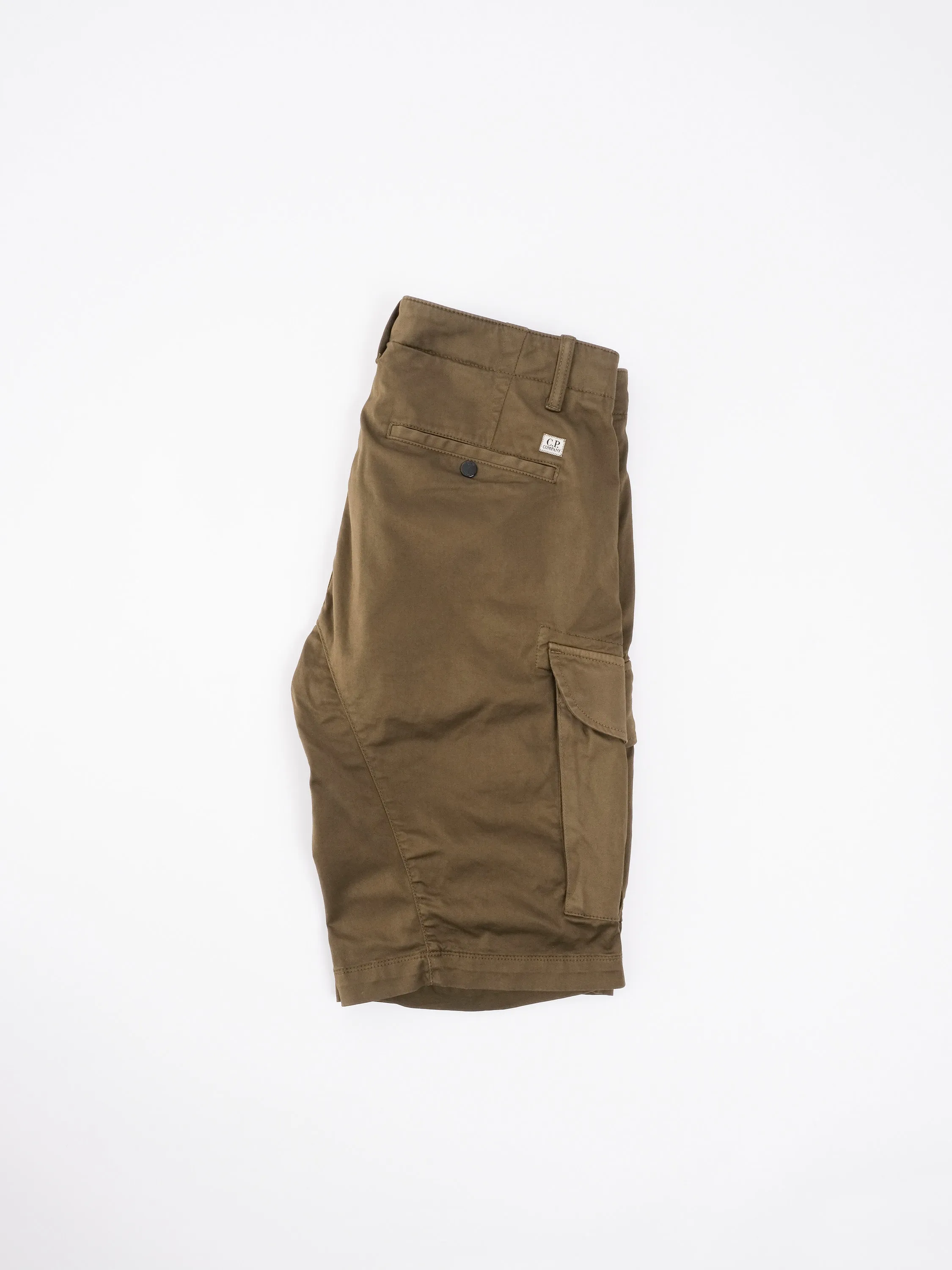 Stretch Sateen Cargo Shorts / Ivy Green