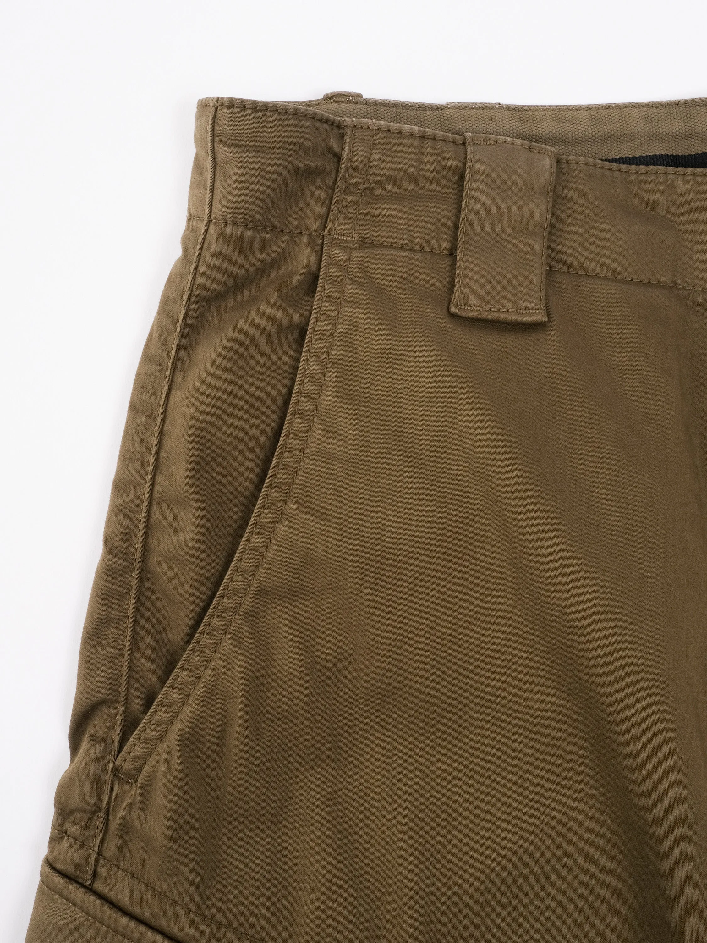 Stretch Sateen Cargo Shorts / Ivy Green