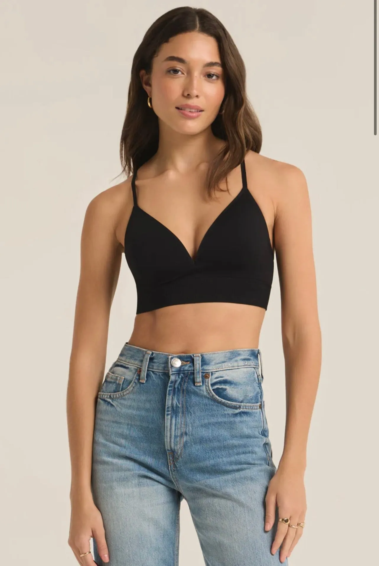 Sophia T-Shirt Bra - Black High Neckline