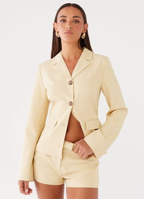 Relaxed Cut Mercury Mini Shorts - Butter