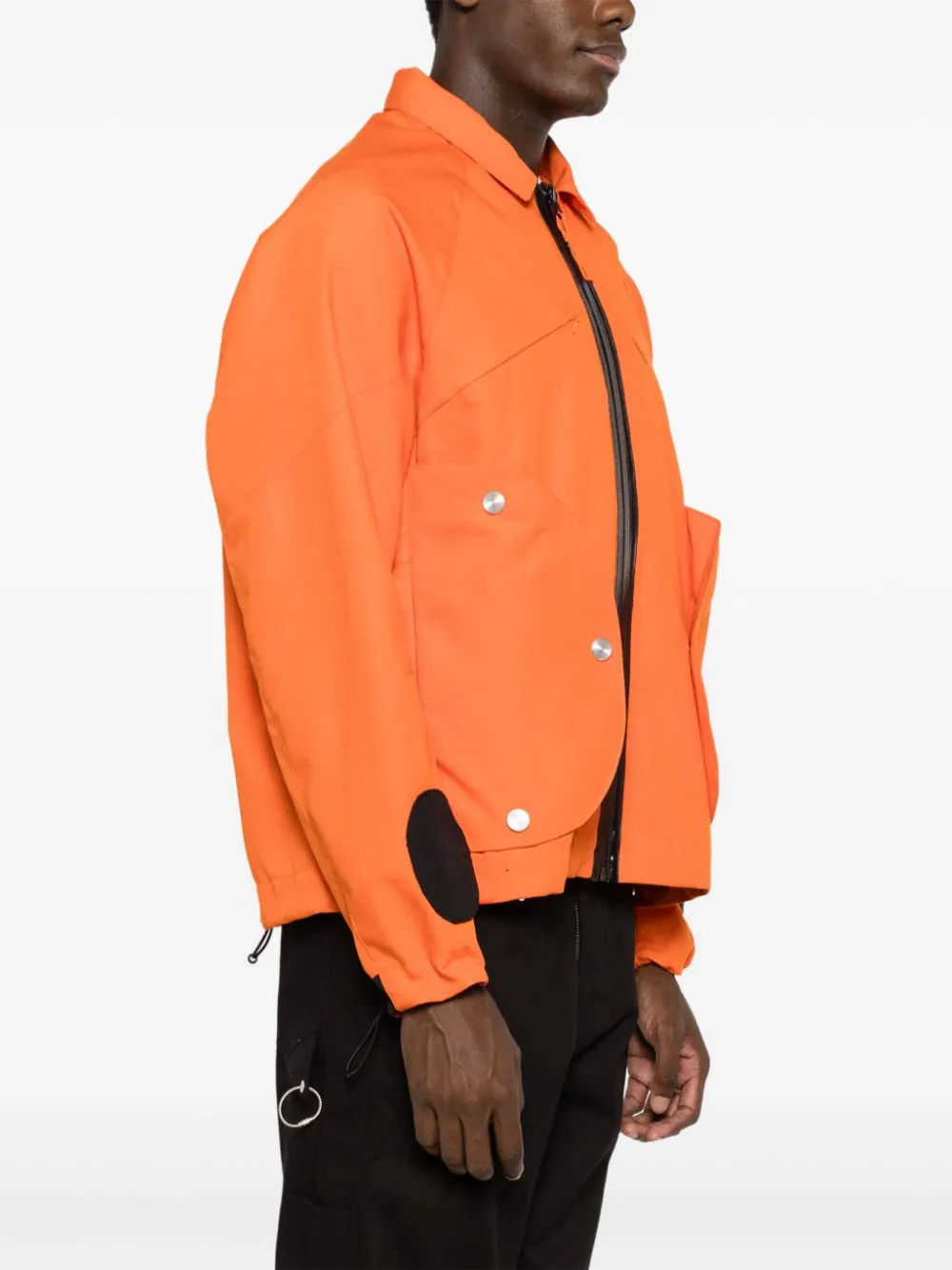 stud-detail shirt jacket
