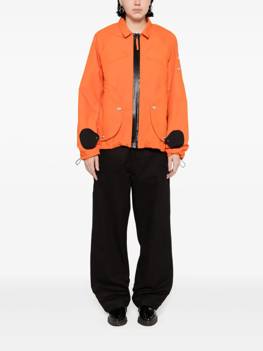 stud-detail shirt jacket