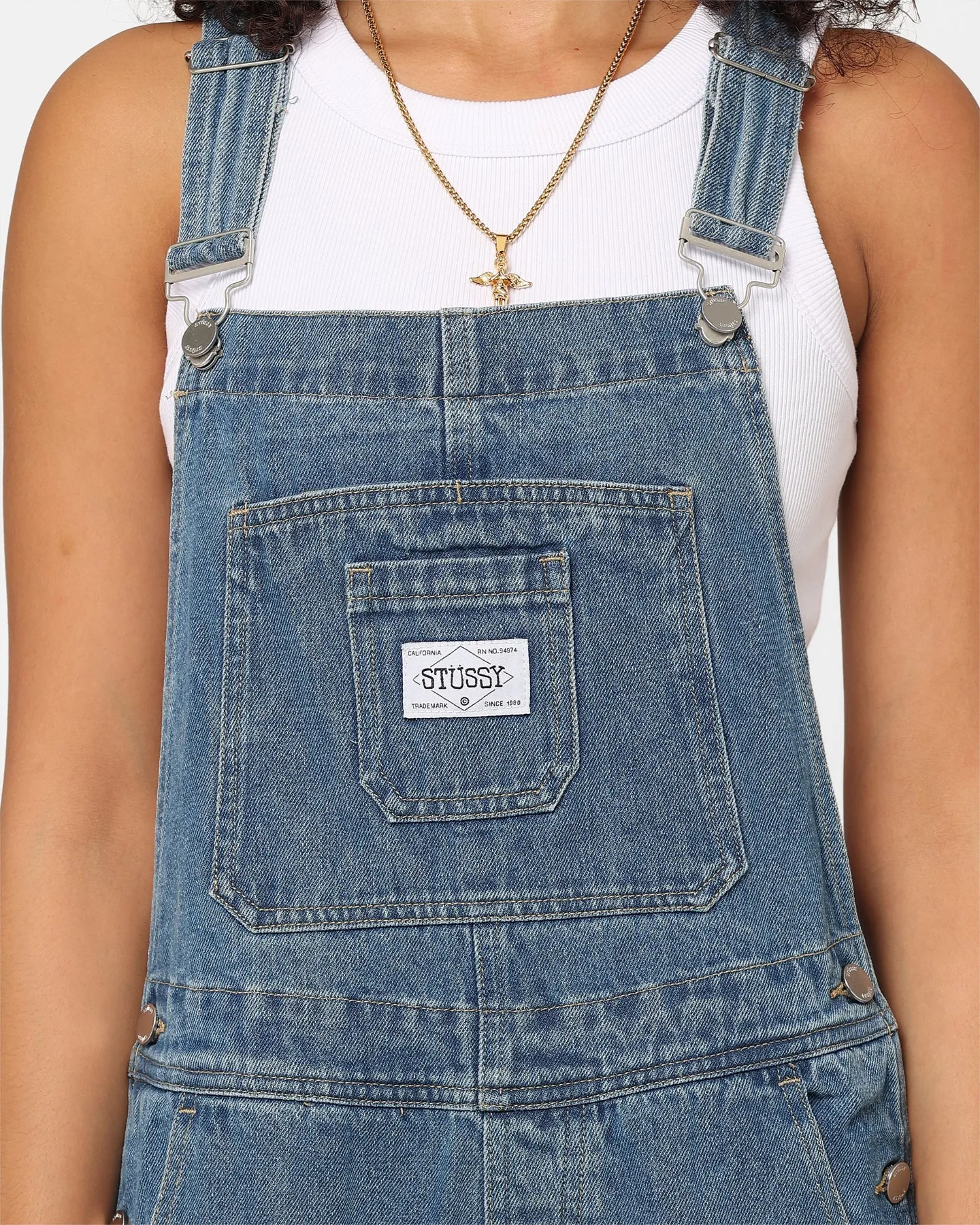Stussy Women's Nevada Denim Overalls Indigo Denim