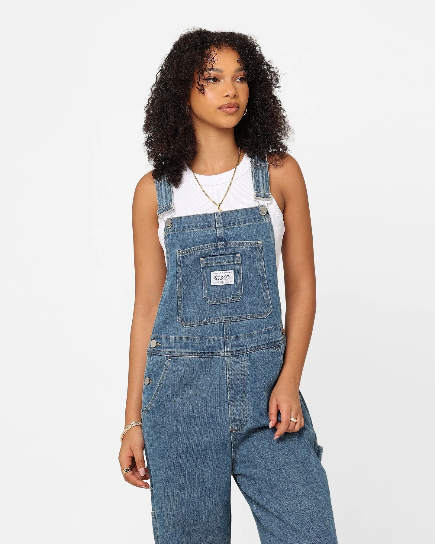 Stussy Women's Nevada Denim Overalls Indigo Denim