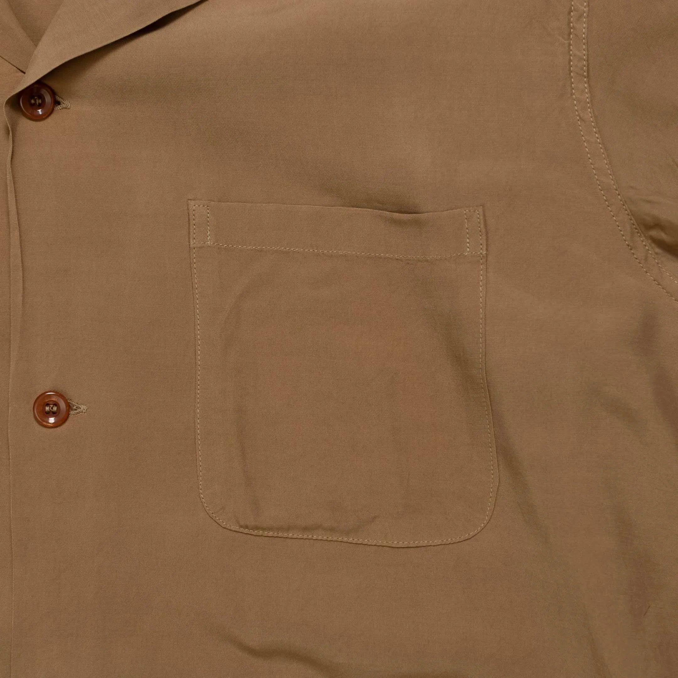 Style Eyes by Toyo Enterprise Plain Bowling S/S Shirt Brown