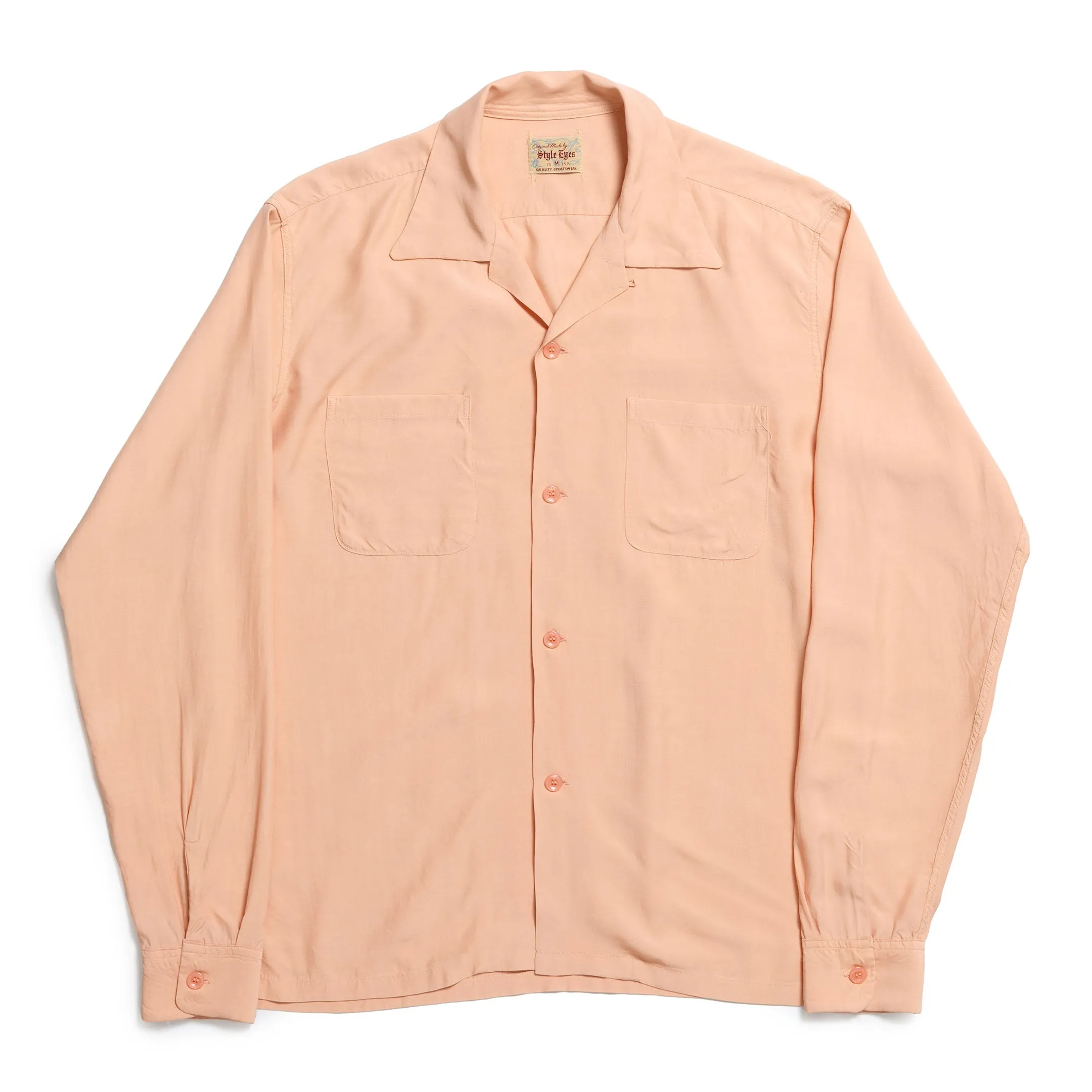 Style Eyes by Toyo Enterprise Plain Rayon Bowling Shirt Pink