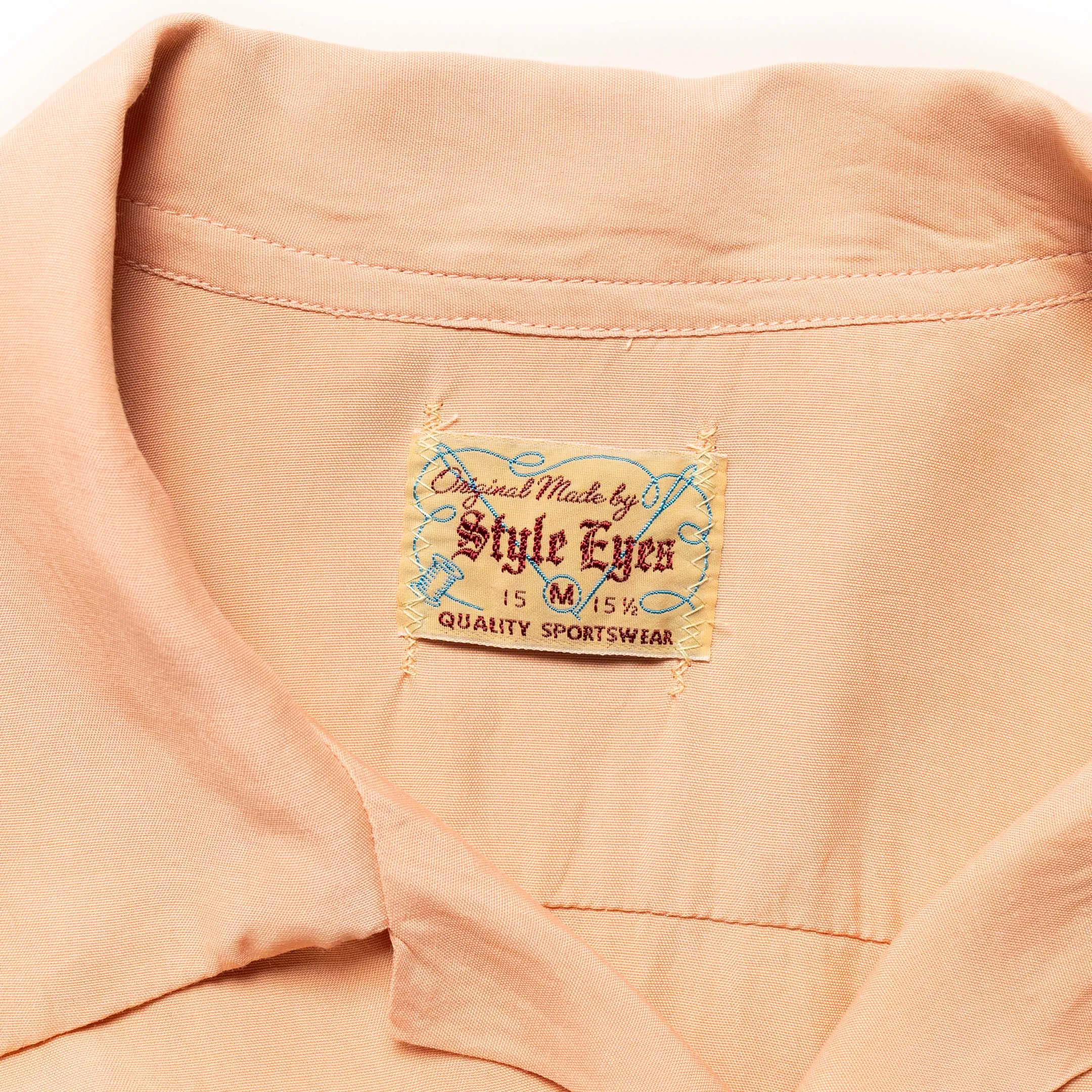 Style Eyes by Toyo Enterprise Plain Rayon Bowling Shirt Pink