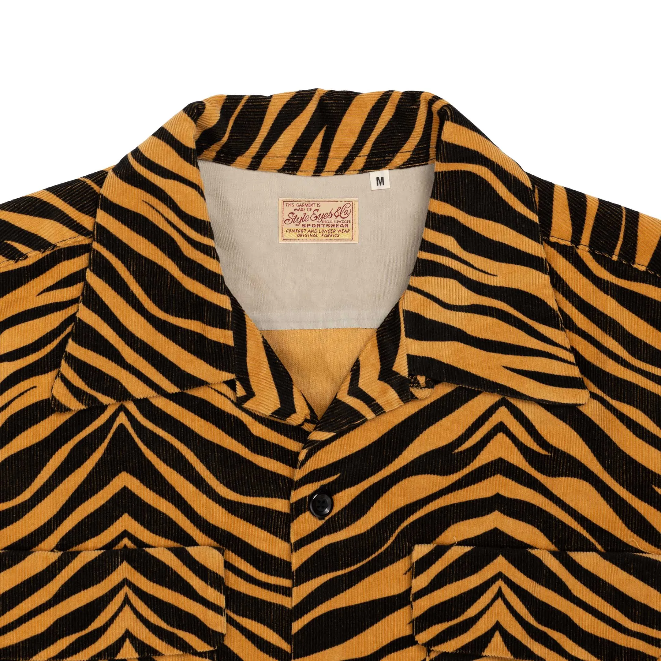 Style Eyes Zebra Corduroy Shirt Light Brown