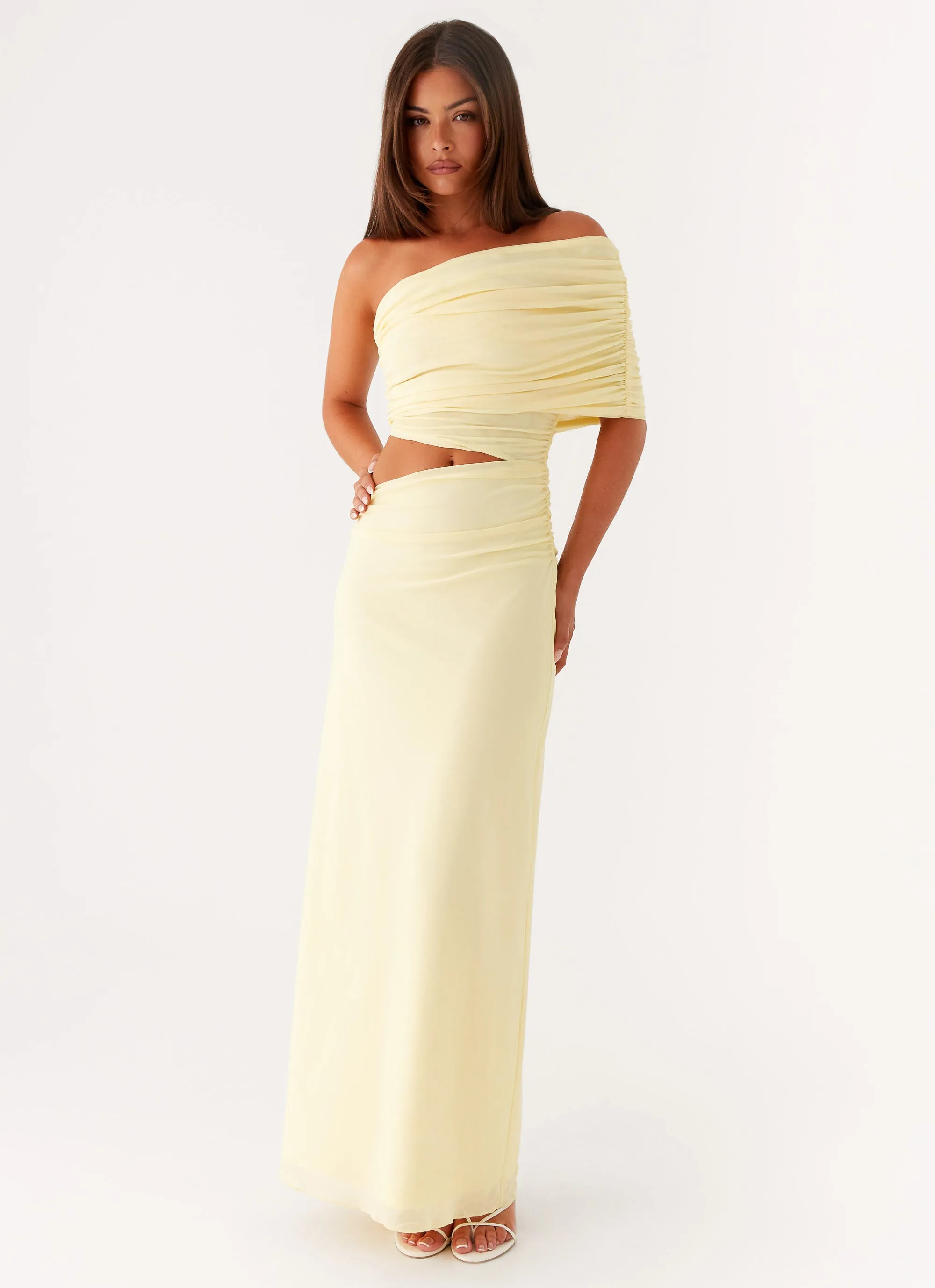 Gillian Maxi Dress - Yellow Texture Rich
