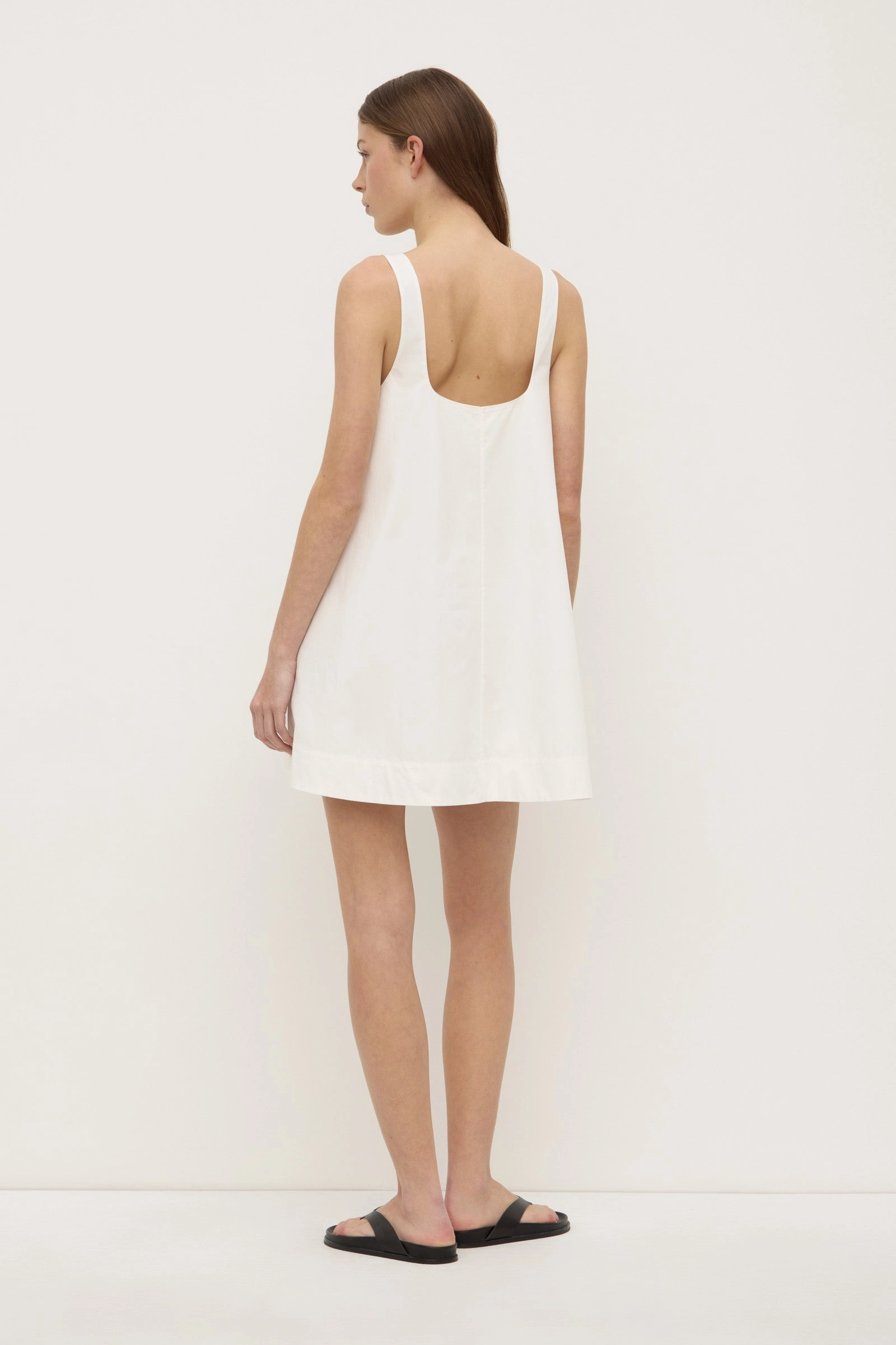 Becca Mini Dress Structured-Shape Sheer Panel