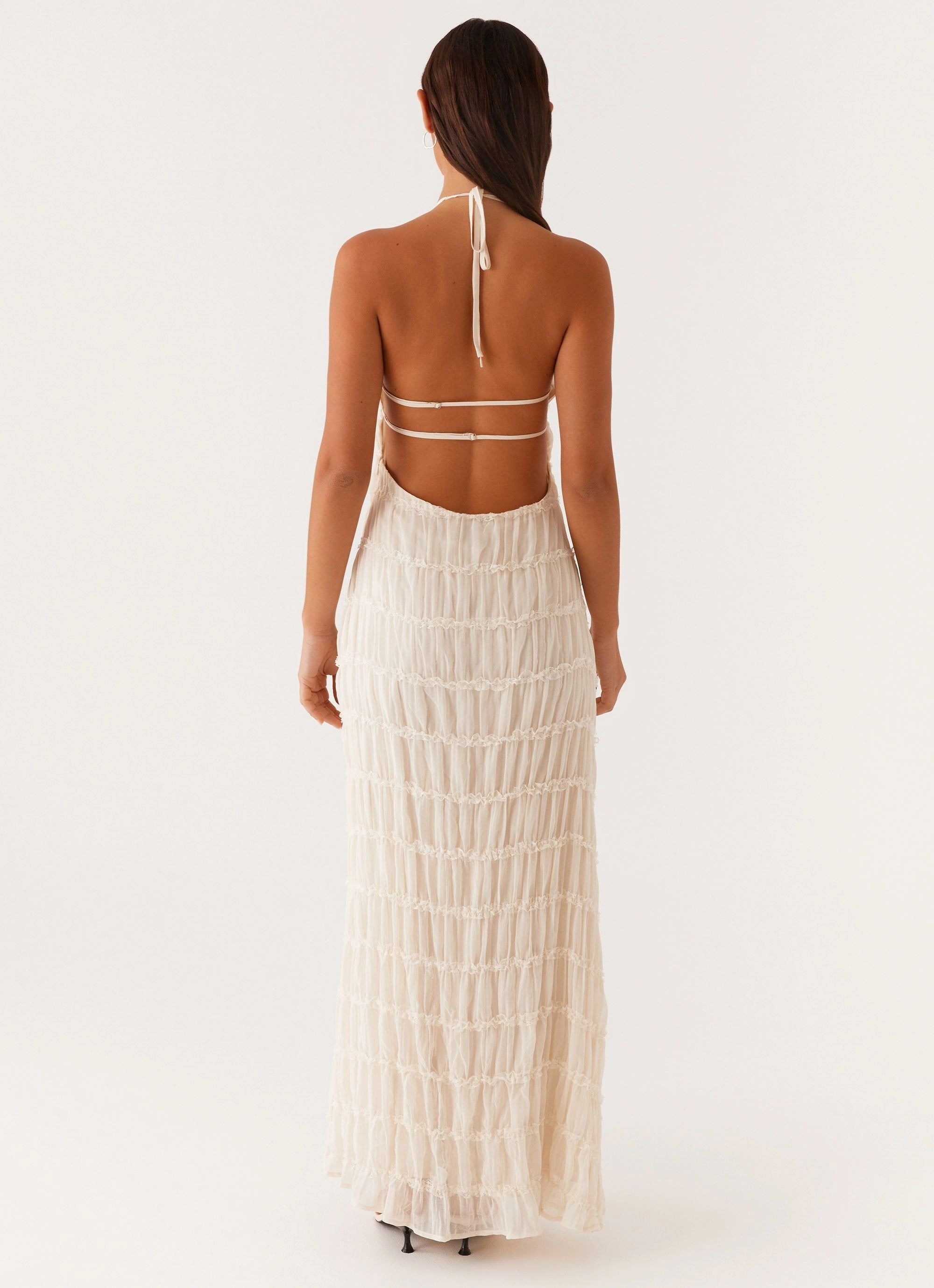 Elegant Fit Bold Fashion Aullie Maxi Dress - Ivory
