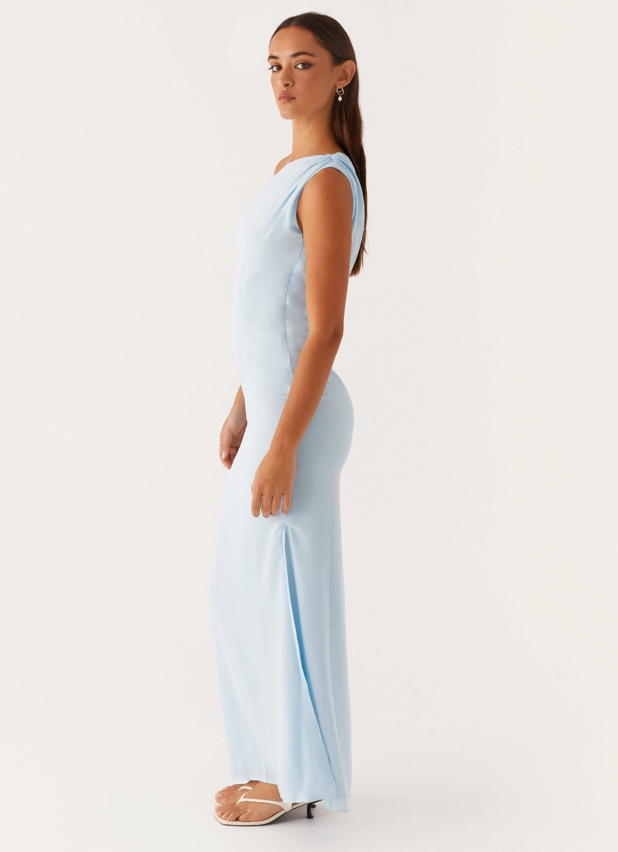 Dinner Date Maxi Dress - Blue Chic Style Wear Noble Glow