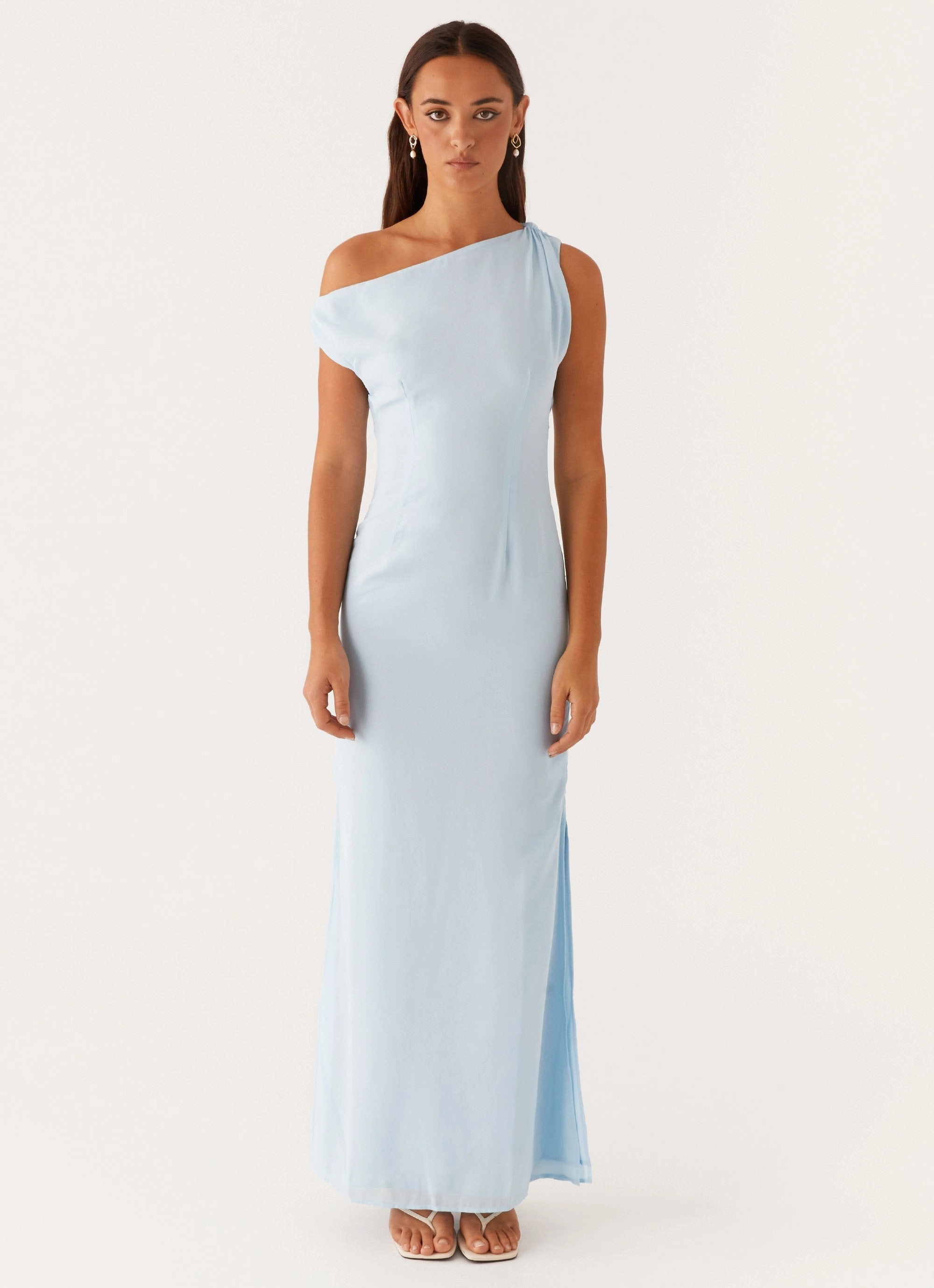 Dinner Date Maxi Dress - Blue Modern Texture Smart Blend