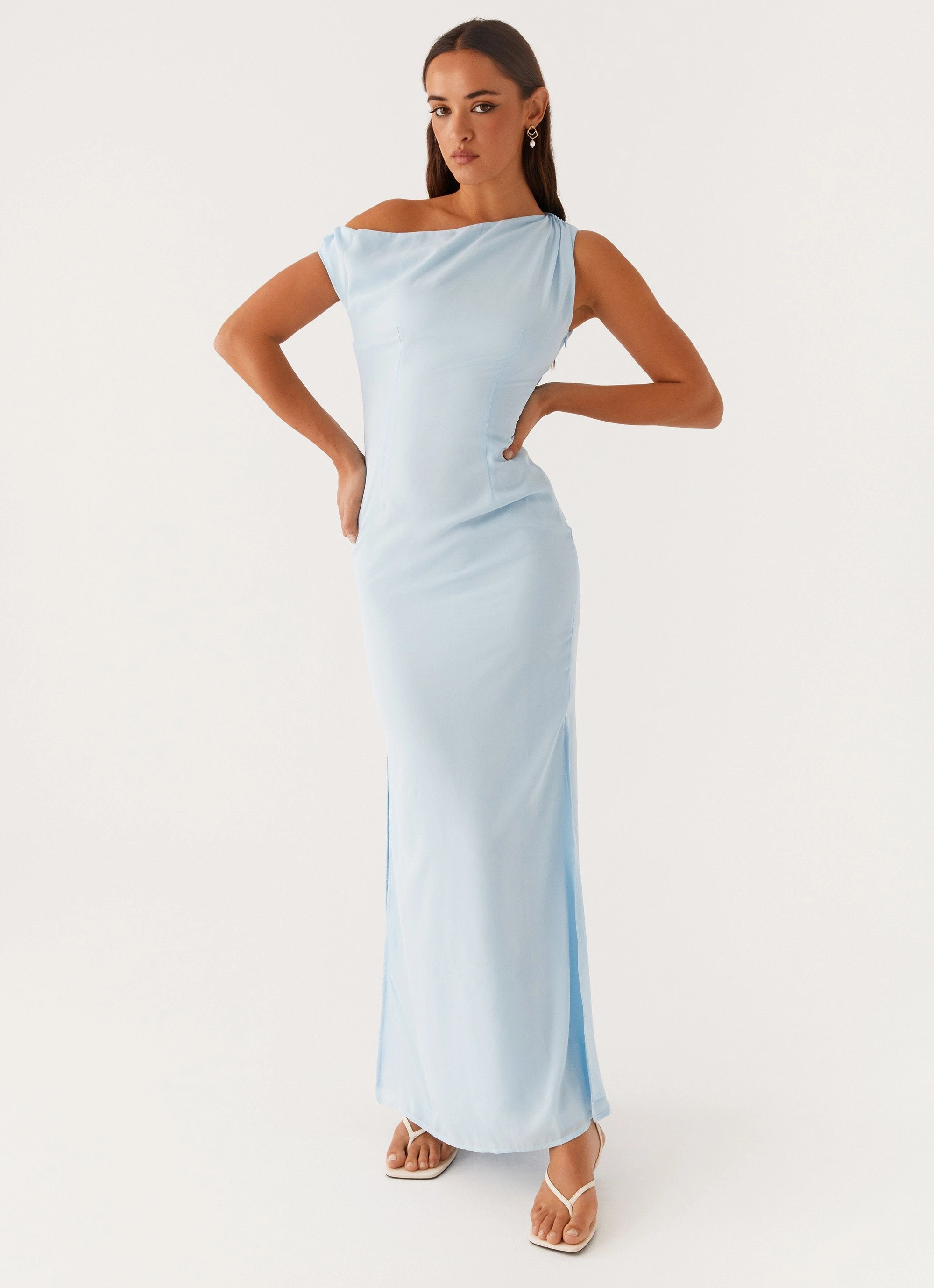 Dinner Date Maxi Dress - Blue HypoallergenicFiber
