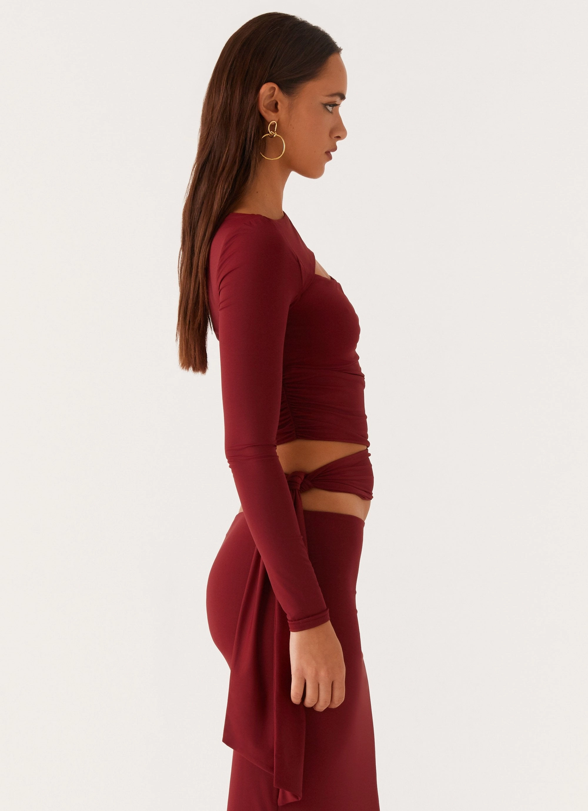 Capucine Wrap Top - Mulberry HypoallergenicInnerLayer